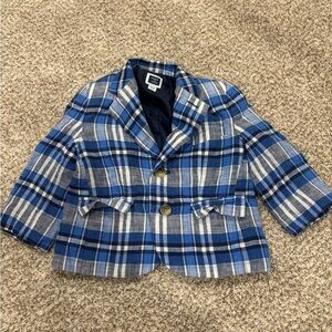 Janie and Jack Blue Plaid Blazer for Kids